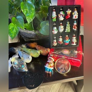 Merry Brite 12ct Blown Glass Ornaments 2.5" Mini Christmas 2008 Plus Ornaments